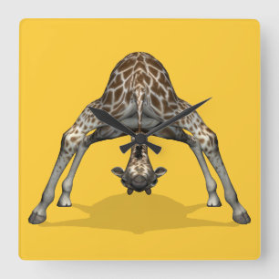 Böjlig giraff fyrkantig klocka