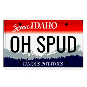 Böjlig Idaho registreringsskylt Magnet