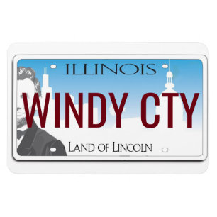Böjlig Illinois registreringsskylt Magnet