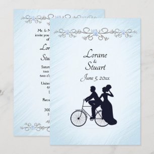 Böjlig inbjudan till Bicycle Theme Wedding