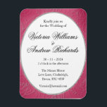 Böjlig inbjudan till Magnet Wedding i ro Rosa.<br><div class="desc">Bröllopsinbjudan,  Flexibel magnet. Bröllopsbjudan till ro Stationär med ett vackert rosa ros-format. Rosa bakgrund med subtil ro. Ett ovalt utrymme i mitten för all personlig. Det här är en underbar ren,  Elegant design för det moderna Bröllop. Finns även som en snabbhämtning.</div>