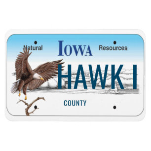 Böjlig Iowa registreringsskylt Magnet