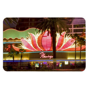 Böjlig magnet för Las Vegas Flamingo@ natt