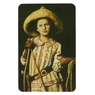 Böjlig magnet för vintageCowgirl