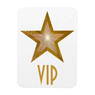 Böjlig magnetvit med "Guld"-stjärnorna "VIP" Magnet