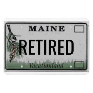 Böjlig Maine registreringsskylt Magnet
