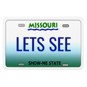 Böjlig Missouri registreringsskylt Magnet