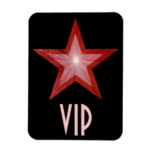 Böjlig svart röd stjärna, VIP, magnet