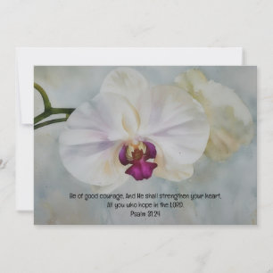 Böjligt blankt versalkort för orchid-blomma tack kort