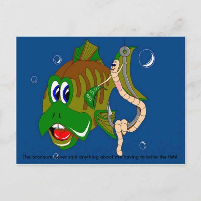 Böjning av fisken vykort (Framsida)