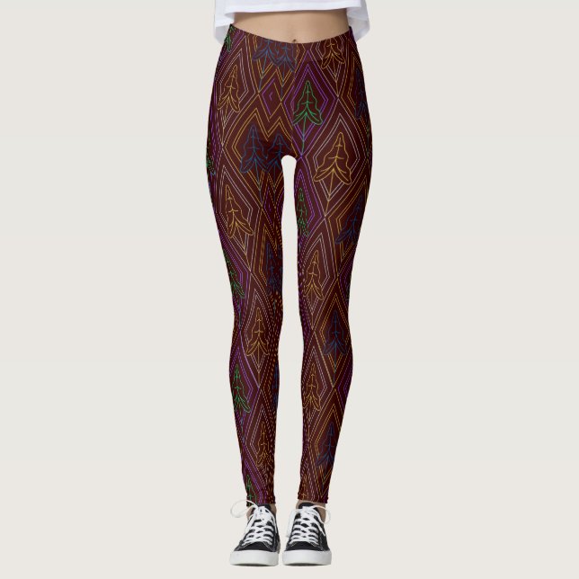 Böjning av mönster leggings (Framsida)