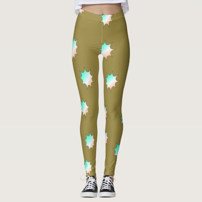 Böjning av mönster leggings (Framsida)