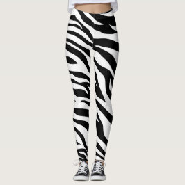 Böjning av sebradesign leggings