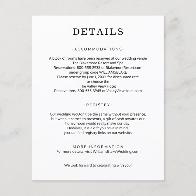 Böjningsfälla för detaljer i Bröllop för budget Flygblad (Framsidan)