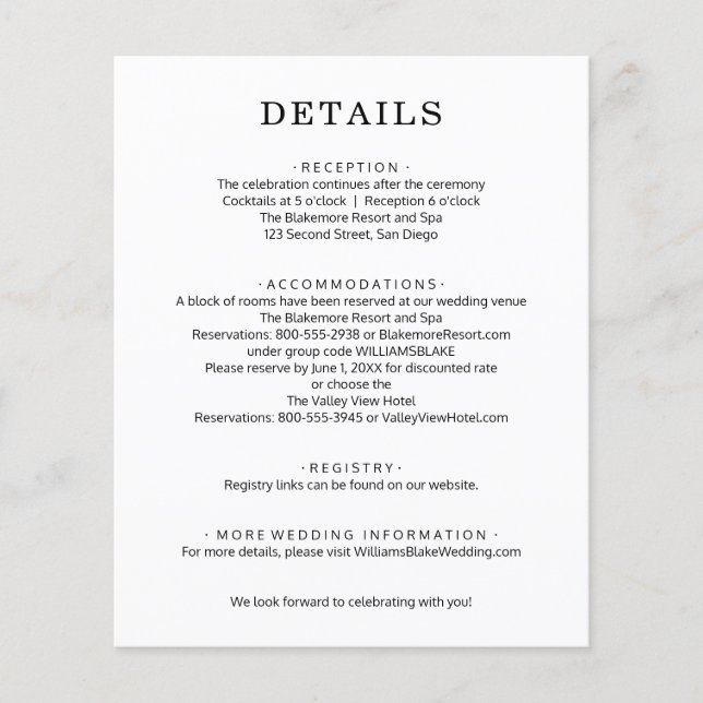 Böjningsfälla för detaljer i Bröllop för budget Flygblad (Framsidan)