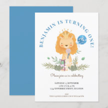 Bojor 1:a födelsedagen Party Cute Lejona Safari