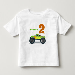 Bojor 2:a födelsedag MONSTER LASTBIL Lägg till Nam T Shirt