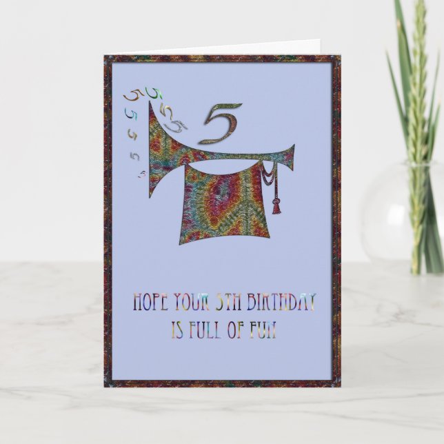 Bojor 5:e födelsedagskortet kort (Framsida)