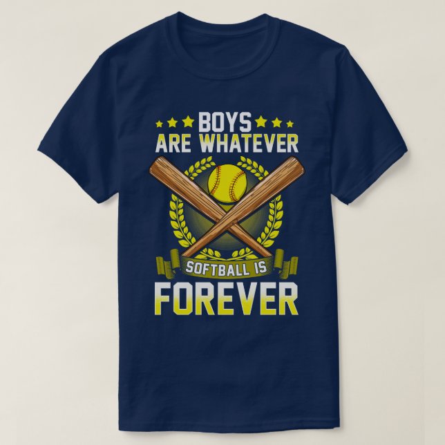 Bojor är Spelar ingen roll för softball T Shirt (Design framsida)
