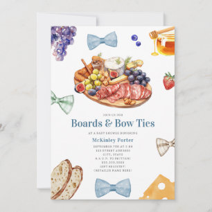 Bojor och sängpaneler Charcuterie Blue Boy Shower Inbjudningar