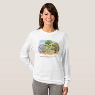 Bojor stoppade av kvinnans långärmad t shirt