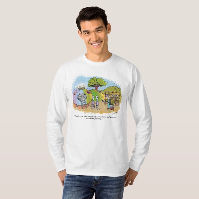 Bojor stoppade av långärmad shirt tee shirt (Hel framsida)