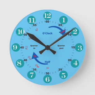 Bojs Time Learning Round Clock Rund Klocka