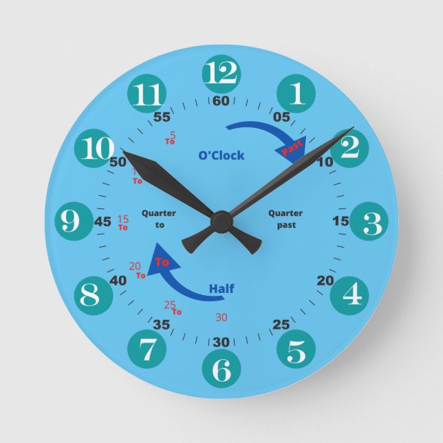 Bojs Time Learning Round Clock Rund Klocka (Framsida)