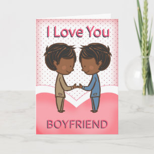 Bojvän, Gay, Cute Loving African American Coupl Kort