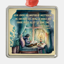 Bok Älskare är mästare på multitasking Julgransprydnad Metall