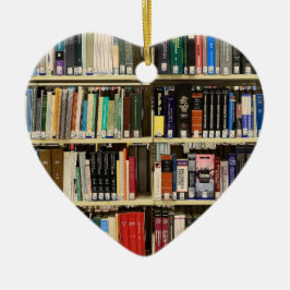 Bok Älskare Bibliotek Bokar jul Julgransprydnad Keramik