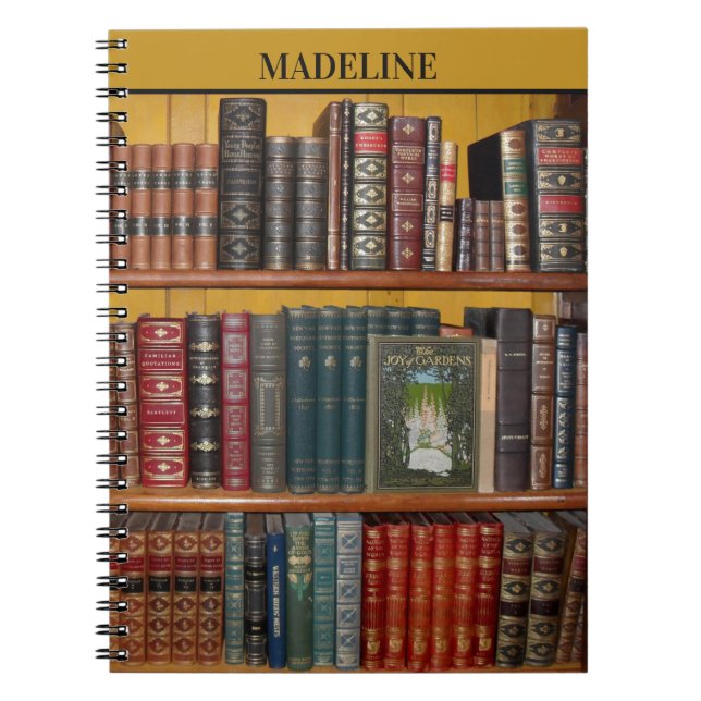 Bok Älskare Bibliotek Hardcover Bokar bärbar dator Anteckningsbok (Framsidan)