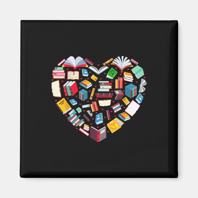 Bok Älskare bibliotekariatlärarinna Bookish Bokar  Magnet (Framsidan)