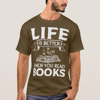 Bok Älskare Bibliotekariker att livet är bättre nä T Shirt
