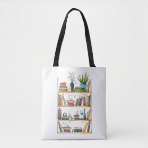 Bok Älskare Bookshelf Tygkasse