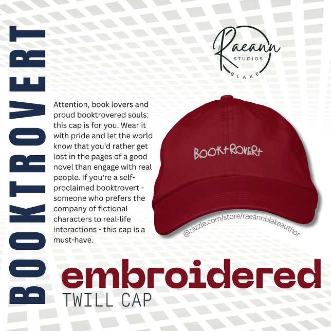 Bok Älskare Booktrovert Embroized Twill Cap Broderad Keps (Skapare uppladdad)