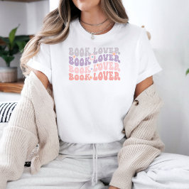 Bok Älskare 📚 Bookworm Librarian Retro Pastel T Shirt