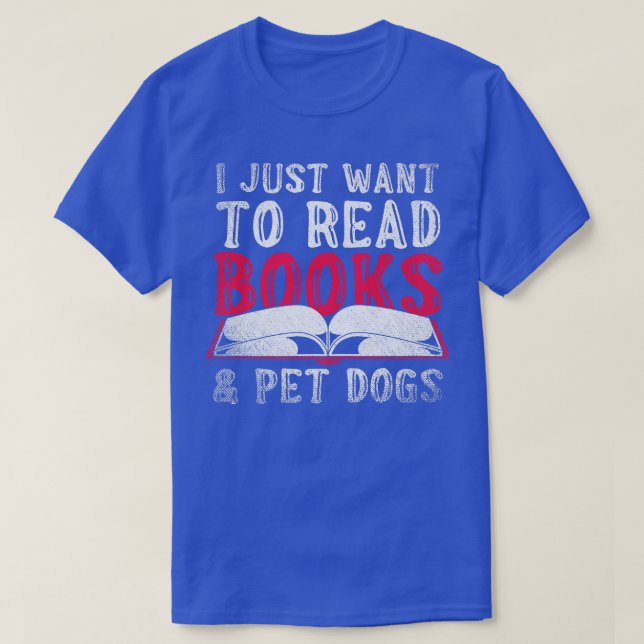 Bok-Älskare-bookworm och Hund älskare-husdjur T Shirt (Design framsida)