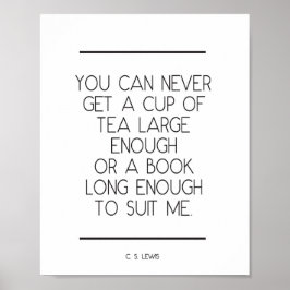 Bok Älskare-citat av C S Lewis Print Poster