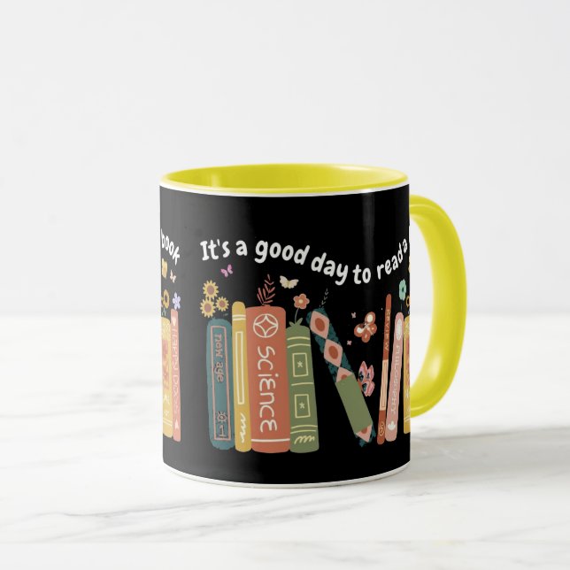 Bok Älskare citat, det är en Bra dag att läsa en B Mugg (Framsida höger)