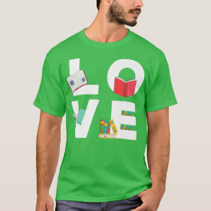 Bok Älskare Cute Bok Reading Nerd T Shirt