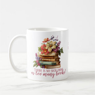 Bok Älskare för många Bokar Blommigt Kaffemugg