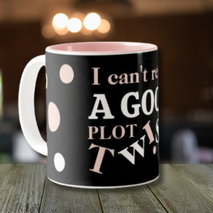 Bok Älskare Funny Plot Twist Två-Tonad Mugg