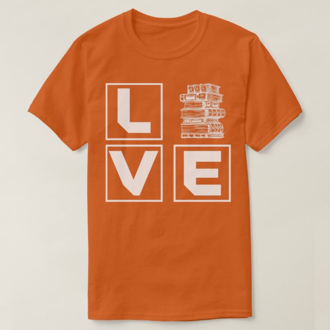 Bok Älskare Gift Bookworm Reading T Shirt (Design framsida)