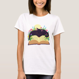 Bok Älskare Gift, Cat Lover Gift Women, Halloween T Shirt