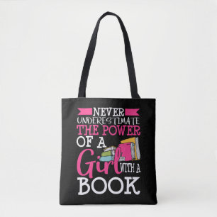 Bok Älskare Gift for Women Tonåringars Bookworm  Tygkasse