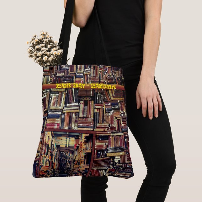 Bok Älskare Gift Ideas - Carry all Tote Tygkasse (Närbild)