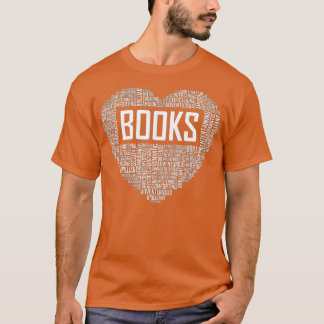 Bok Älskare Heart Gift Bookworm Gifts Kärlek Readi T Shirt
