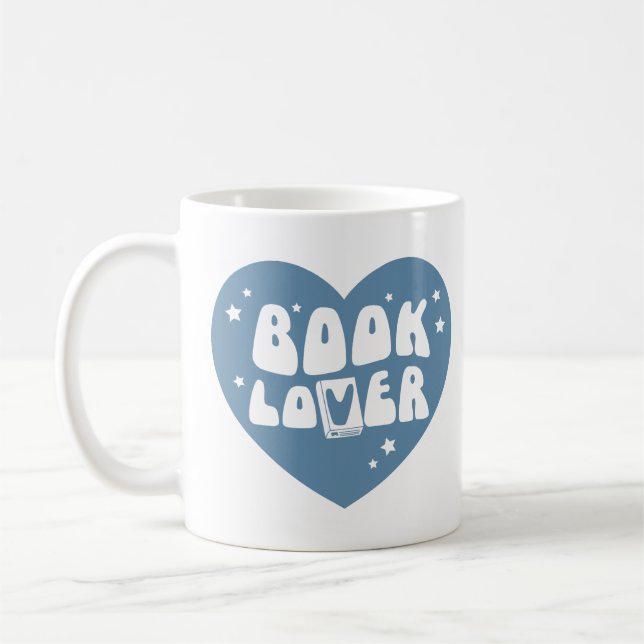 Bok Älskare Heart Kaffemugg (Vänster)