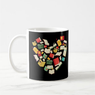 Bok Älskare Heart Shape Reading Klubb Bibrarian Bo Kaffemugg